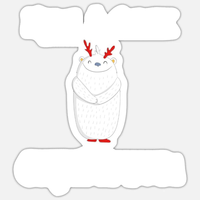 Hide and Seek Yeti - Sticker size S (10 x 10 cm) - white matte
