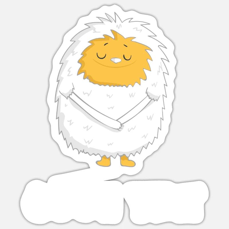 Cool Yeti - Sticker size S (10 x 10 cm) - white matte