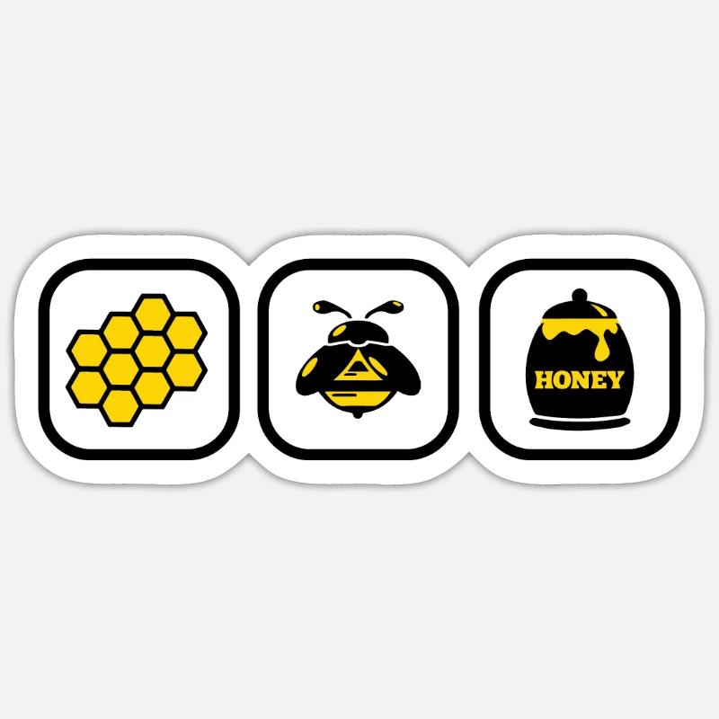 Imker - Sticker Größe S (10 x 10 cm) - Mattweiß