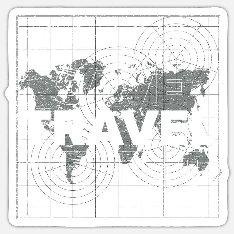 Work Save Travel Repeat - Sticker size S (10 x 10 cm) - white matte