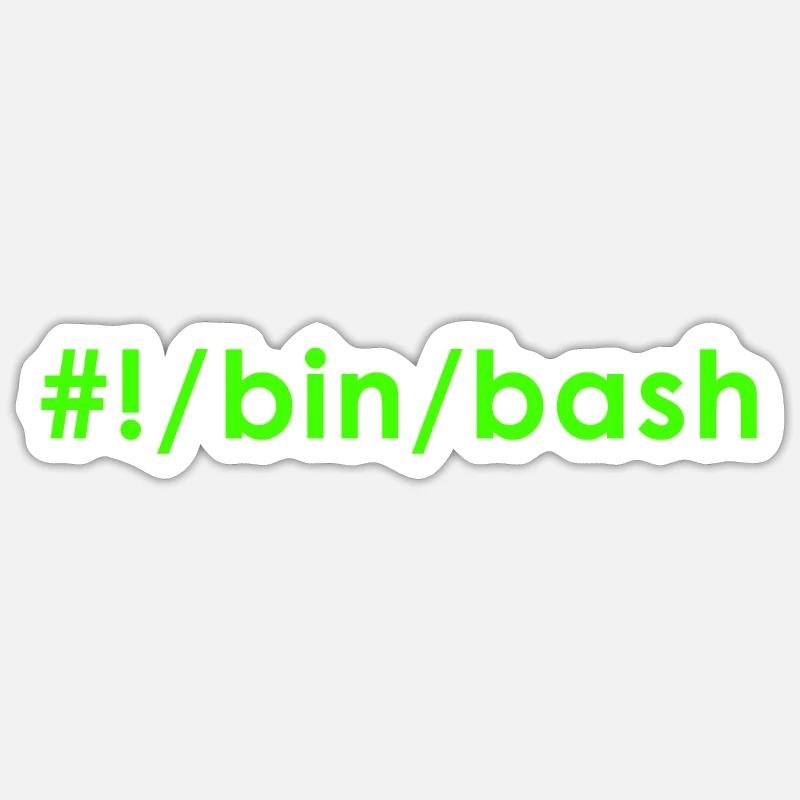 Unix Linux Bash - Sticker Größe S (10 x 10 cm) - Mattweiß