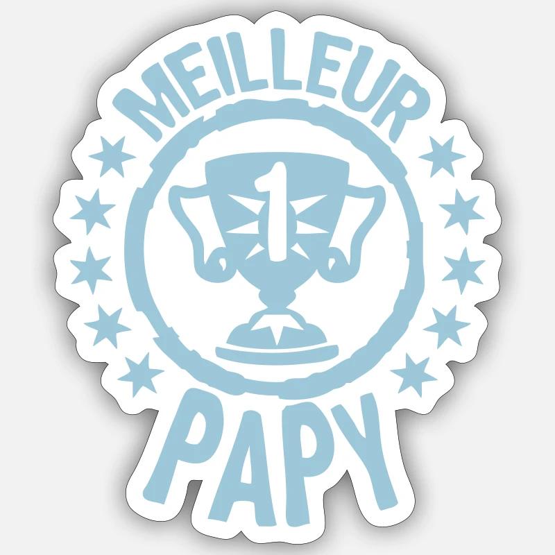 Opa besten Cup-Trophäe Trophäe premie Sticker Größe S (10 x 10 cm)