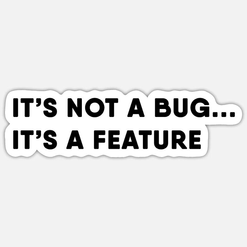 Software Entwickler - Bug - Sticker Größe S (10 x 10 cm) - Mattweiß