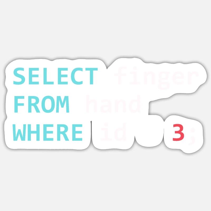 SQL Query - Sticker Größe S (10 x 10 cm) - Mattweiß