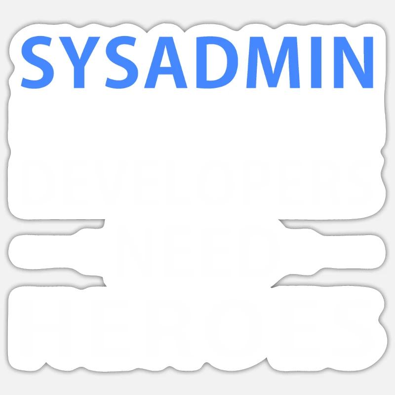 Sysadmin - Sticker taille S (10 x 10 cm) - blanc mat