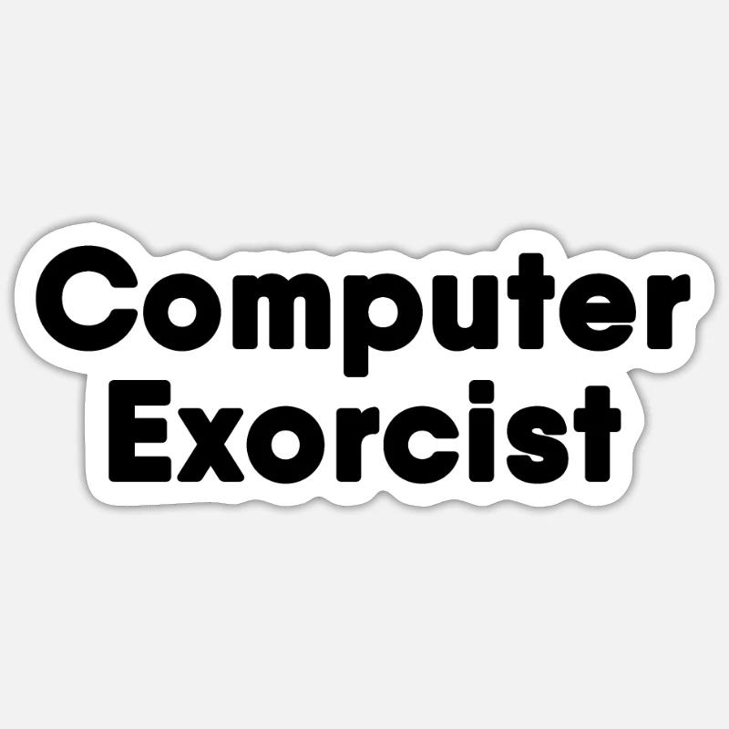 Ordinateur Exorciste Sticker taille S (10 x 10 cm)