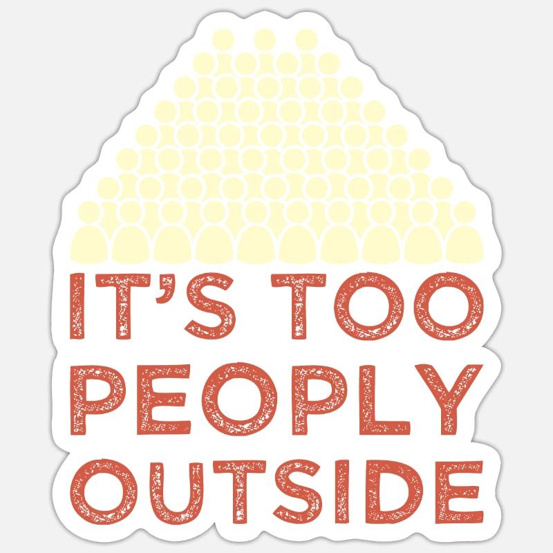 Introverti - Sticker taille S (10 x 10 cm) - blanc mat
