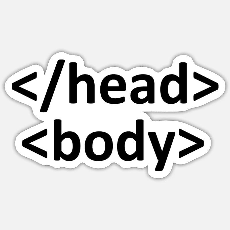 développeur web - Sticker taille S (10 x 10 cm) - blanc mat