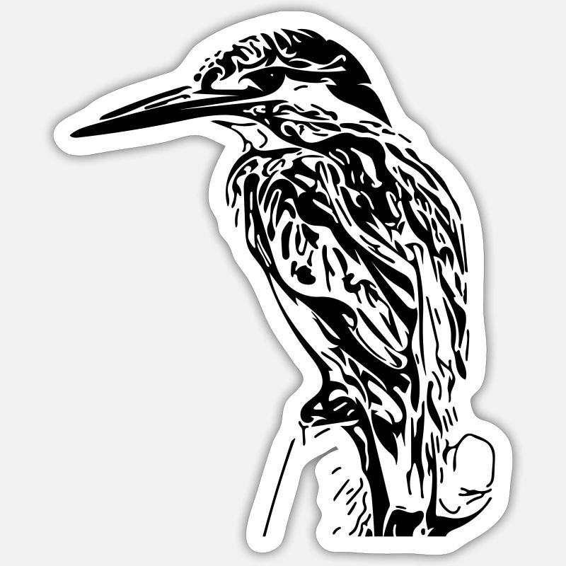 Eisvogel Sticker Größe S (10 x 10 cm)