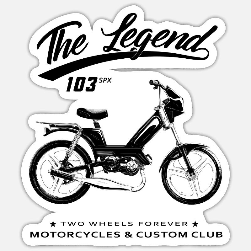 103 The Legend - Sticker taille S (10 x 10 cm) - blanc mat