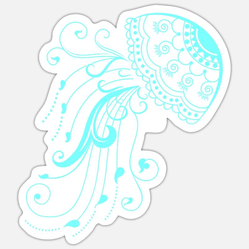 jellyfish - Sticker size S (10 x 10 cm) - white matte