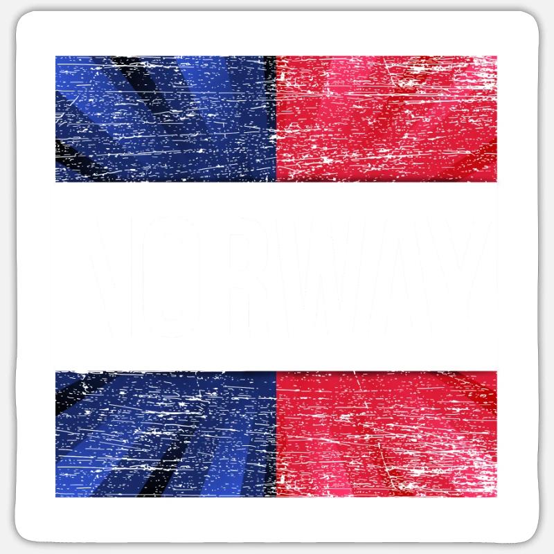 Norway - Sticker size S (10 x 10 cm) - white matte