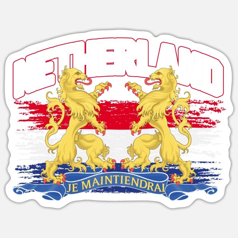 Niederlande - Sticker Größe S (10 x 10 cm) - Mattweiß