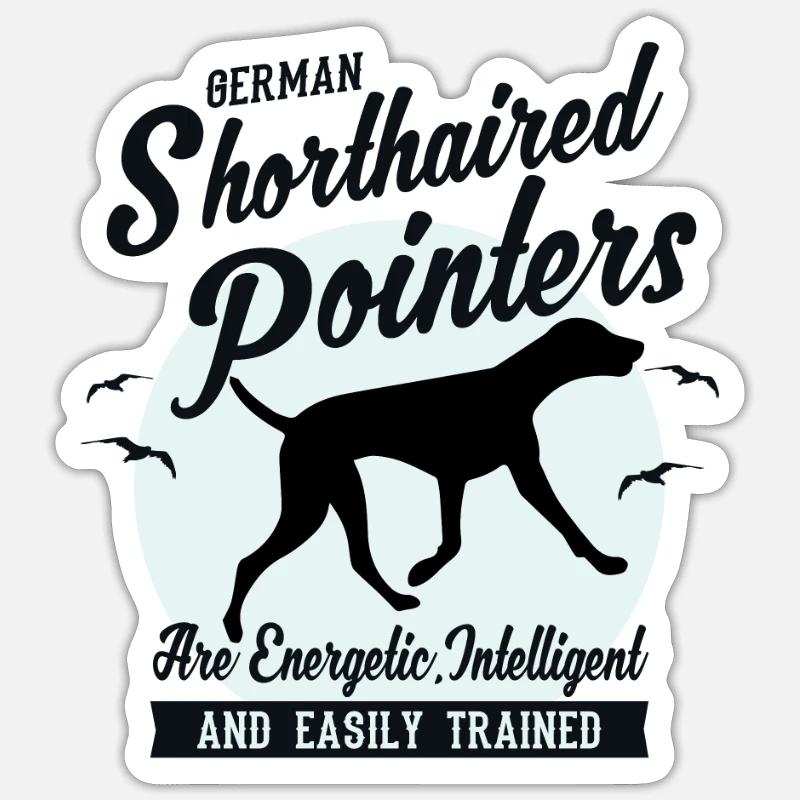 Pointer dog - Sticker size S (10 x 10 cm) - white matte