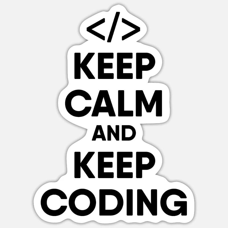 Programmierer Bleib Ruhig Sticker Größe S (10 x 10 cm)
