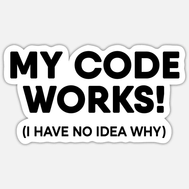 SoftwareEntwickler - Sticker Größe S (10 x 10 cm) - Mattweiß