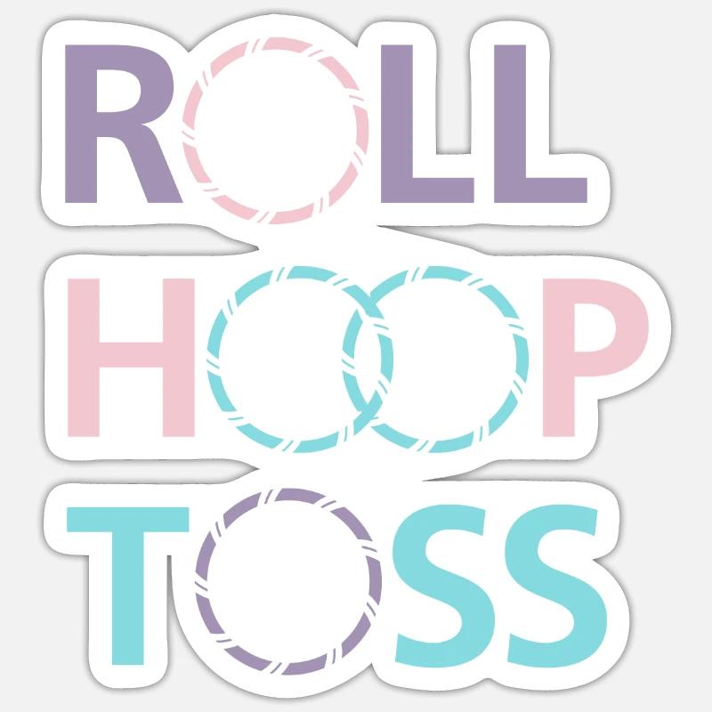 Hula Hoop - Sticker taille S (10 x 10 cm) - blanc mat