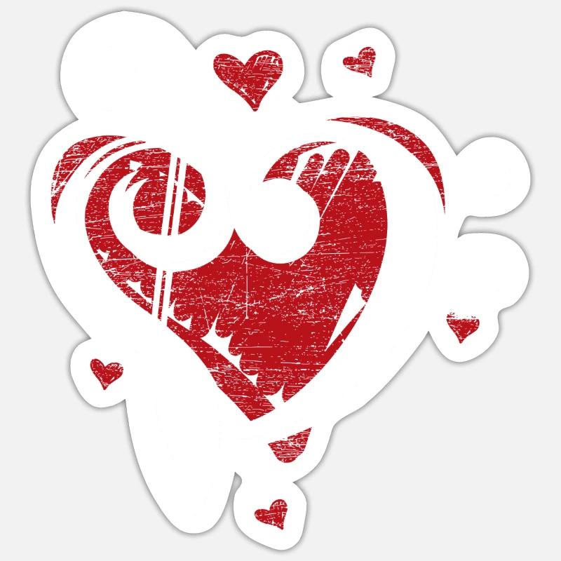 Clé de sol - Sticker taille S (10 x 10 cm) - blanc mat