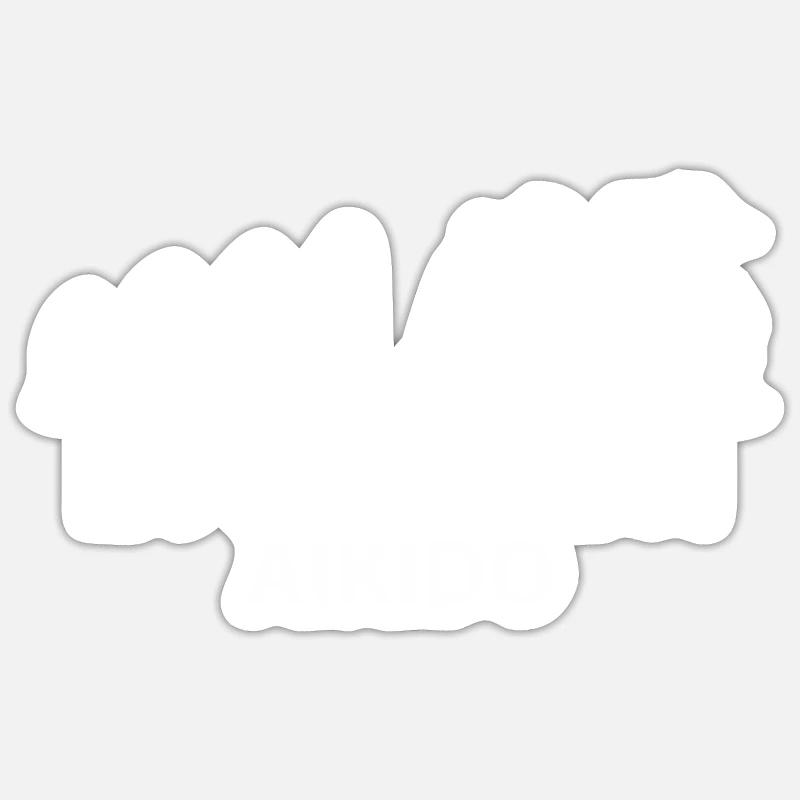 Aikido Evolution T-Shirt & Geschenkidee Sticker Größe S (10 x 10 cm)