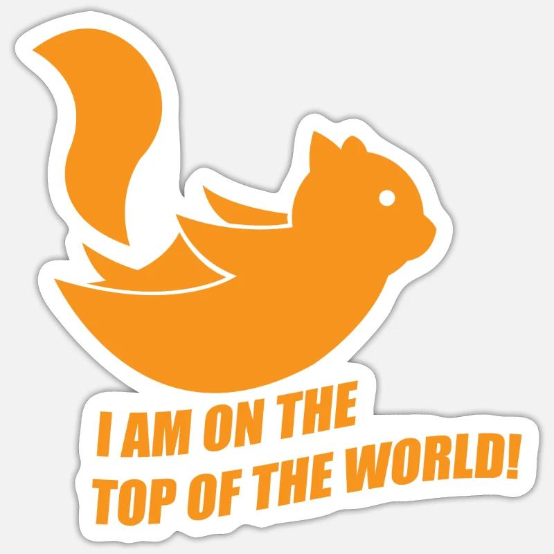 Flughörnchen - Sticker Größe S (10 x 10 cm) - Mattweiß