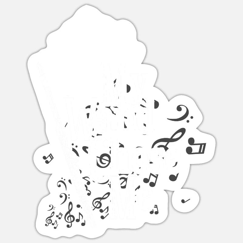 Querflöte Sticker Größe S (10 x 10 cm)
