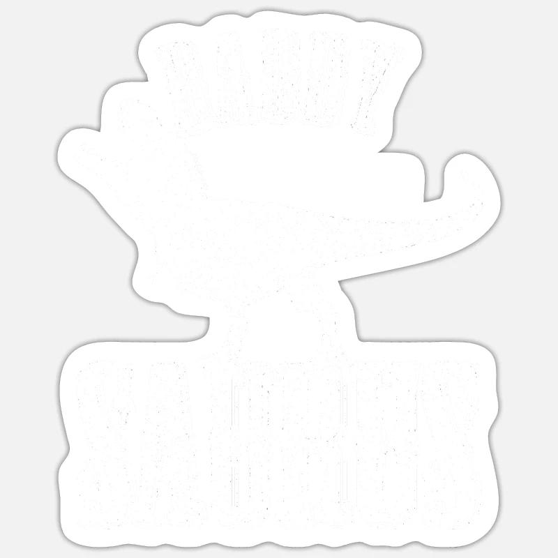 Papa Saurus Geschenkidee - Sticker Größe S (10 x 10 cm) - Mattweiß