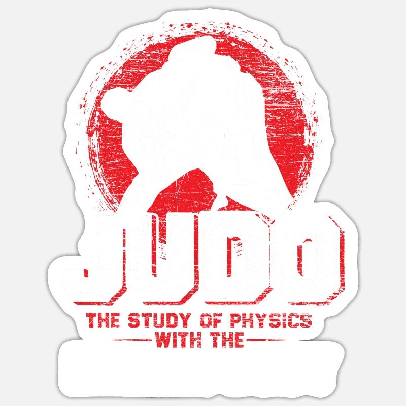 judo - Sticker size S (10 x 10 cm) - white matte