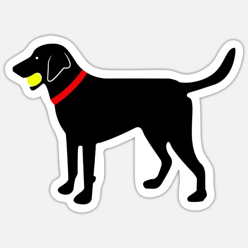 Labrador - Sticker Größe S (10 x 10 cm) - Mattweiß