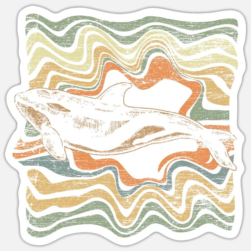 Orca - Sticker taille S (10 x 10 cm) - blanc mat