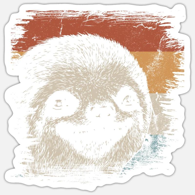 sloth - Sticker size S (10 x 10 cm) - white matte