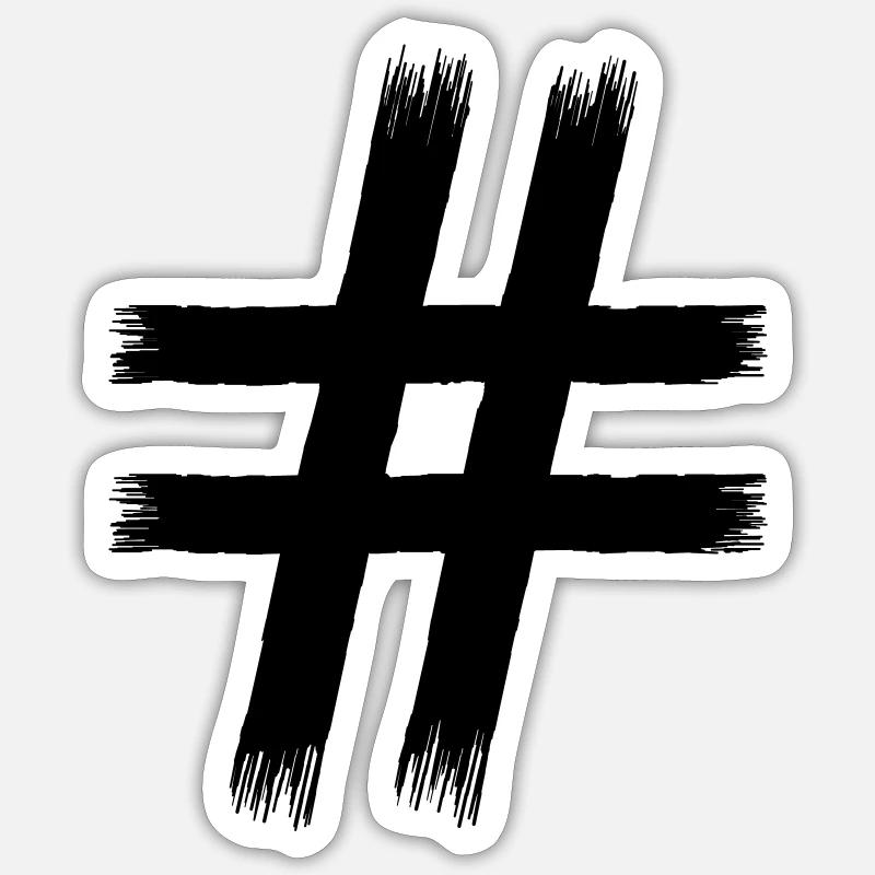Hashtag Sticker taille S (10 x 10 cm)