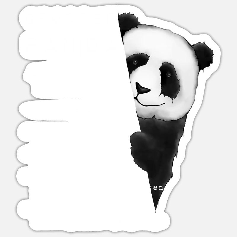 Panda background knowledge facts info gift Sticker size S (10 x 10 cm)