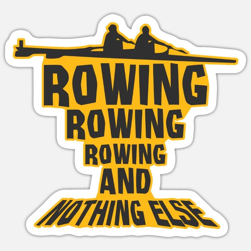 Rudern - Sticker Größe S (10 x 10 cm) - Mattweiß