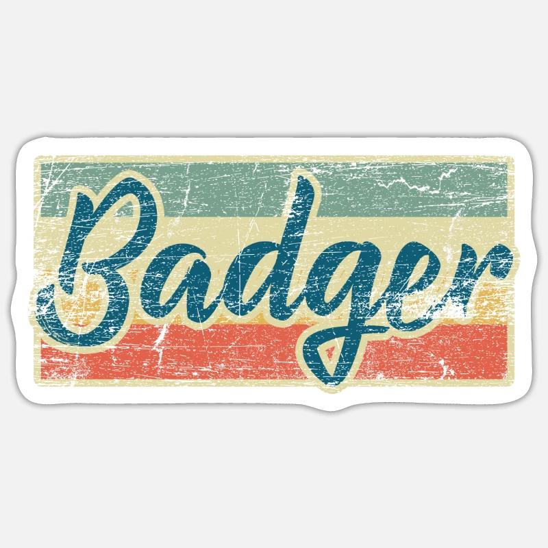 Badger - Sticker size S (10 x 10 cm) - white matte