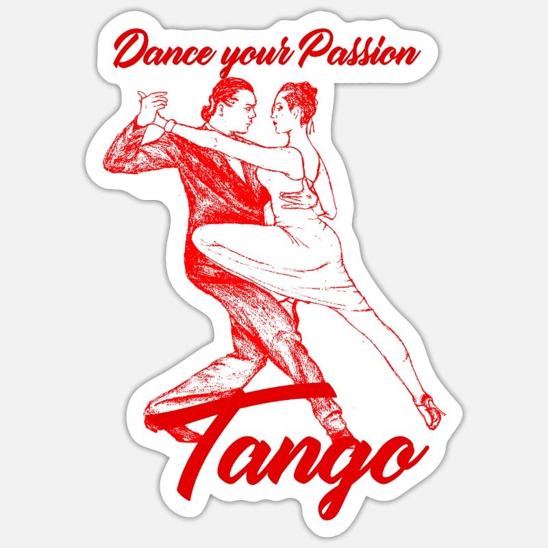 Tango Danse Couple De Danse Sticker taille S (10 x 10 cm)