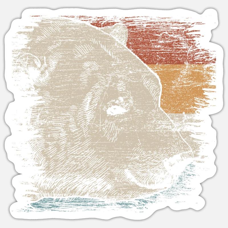 Eisbär - Sticker Größe S (10 x 10 cm) - Mattweiß