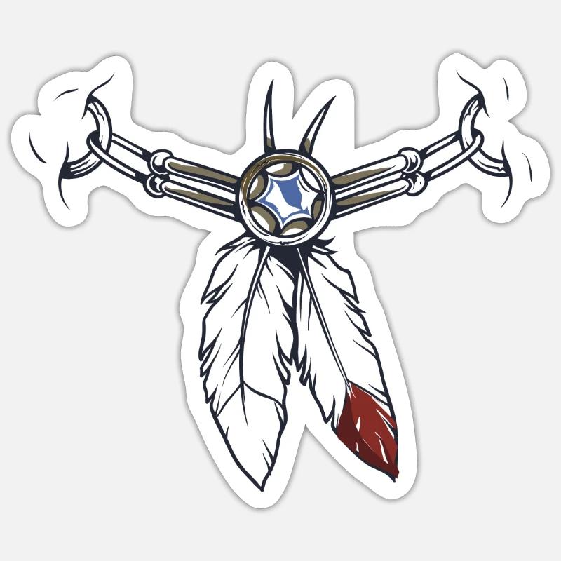Native Americans GIFT - Sticker size S (10 x 10 cm) - white matte