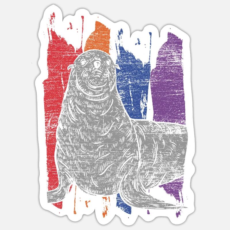 Phoque Sticker taille S (10 x 10 cm)