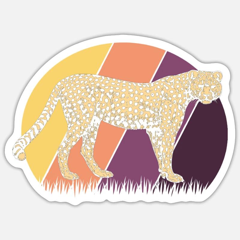 guépard Sticker taille S (10 x 10 cm)