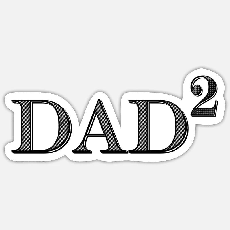 DAD2 - Sticker taille S (10 x 10 cm) - blanc mat