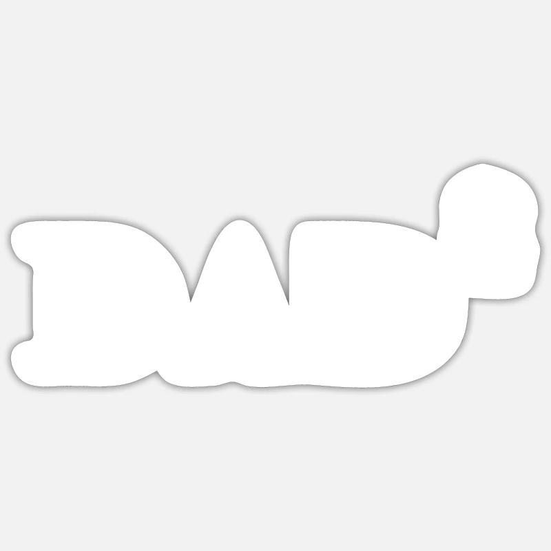 Dad2 - Sticker Größe S (10 x 10 cm) - Mattweiß