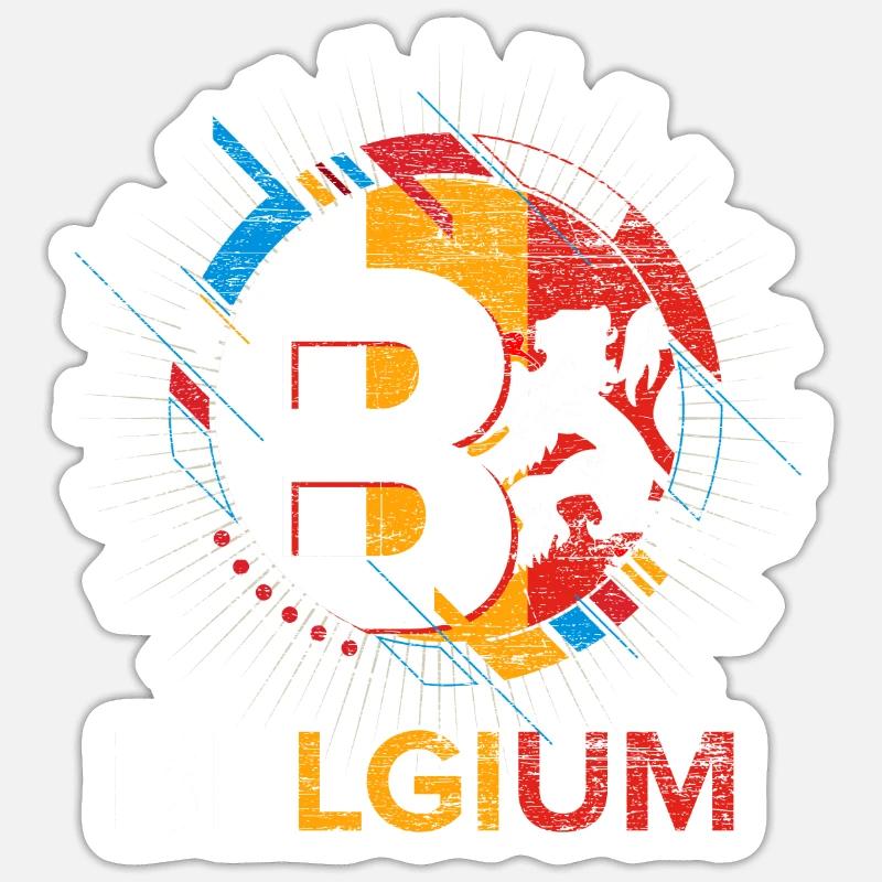 Belgium - Sticker size S (10 x 10 cm) - white matte