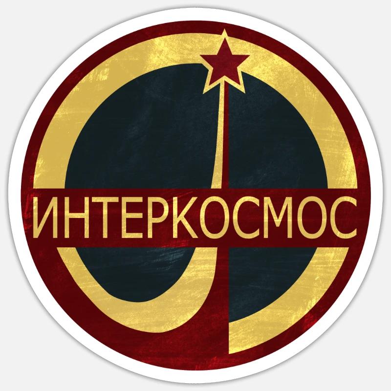USSR Interkosmos Soviet Union Space Sticker Größe S (10 x 10 cm)