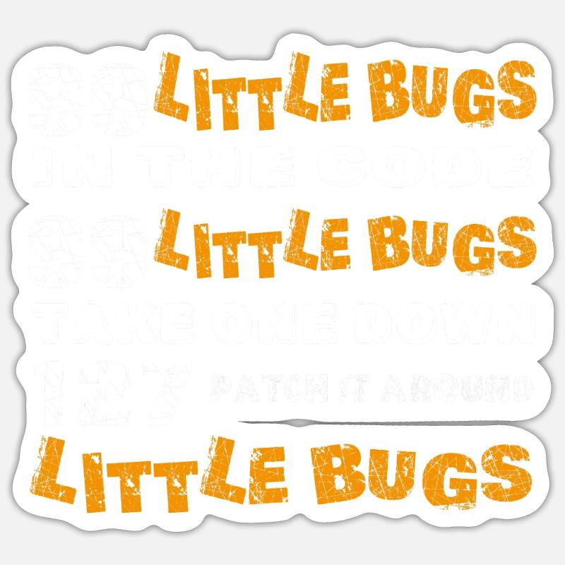 99 Little Bugs 127 Patch Internet Nerd Informatics - Sticker taille S (10 x 10 cm) - blanc mat