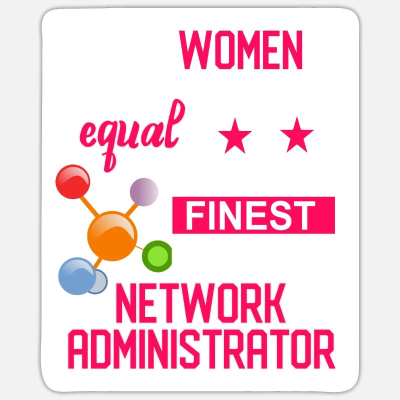 Netzwerkadministratorin Computer Frau IT Geschenk - Sticker Größe S (10 x 10 cm) - Mattweiß