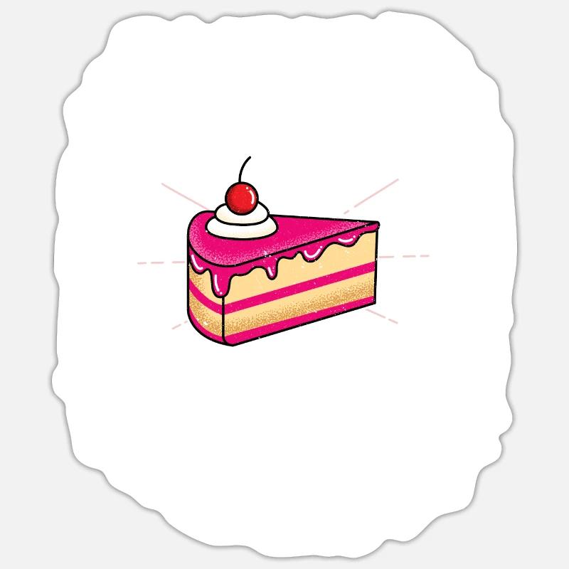 Kuchen Konditor Bäcker Backen Geschenk - Sticker Größe S (10 x 10 cm) - Mattweiß