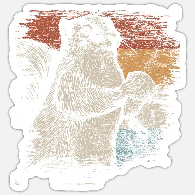squirrel - Sticker size S (10 x 10 cm) - white matte