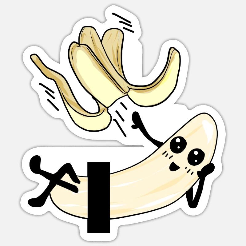 Striptease Nackte Banane Sticker Größe S (10 x 10 cm)