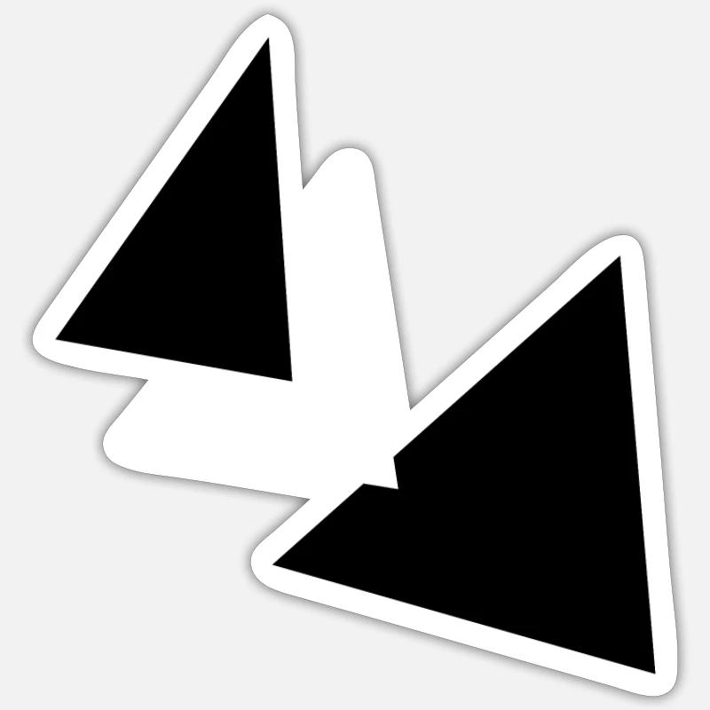 abstrait - Sticker taille S (10 x 10 cm) - blanc mat