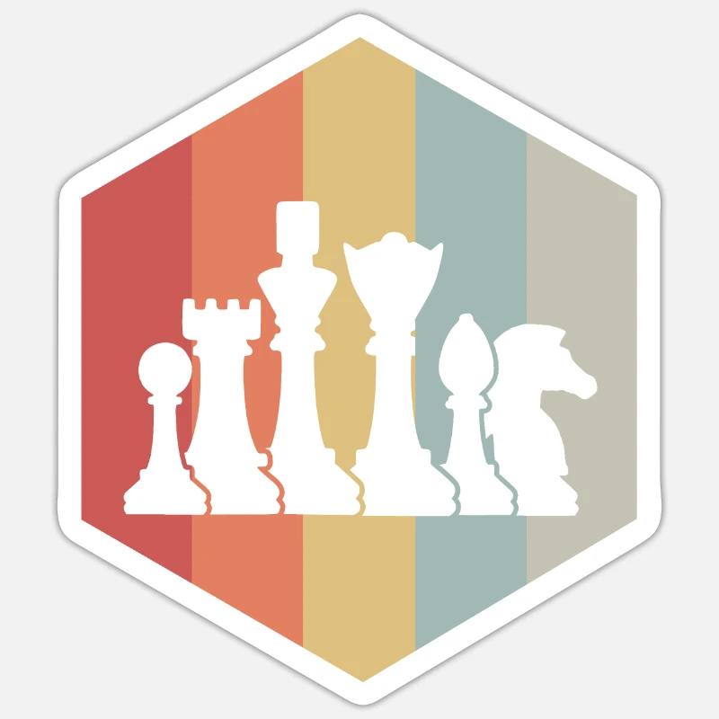 chess - Sticker size S (10 x 10 cm) - white matte